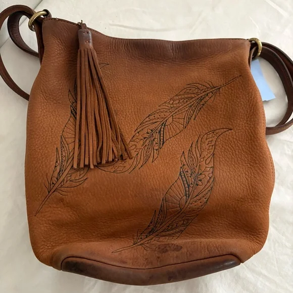 HOBO Inked Hide Collector’s Edition 2018 Feathers Convertible Backpack Bag Purse - Picture 16 of 16